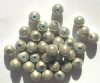 25 8mm Round Silver / Grey Miracle Beads